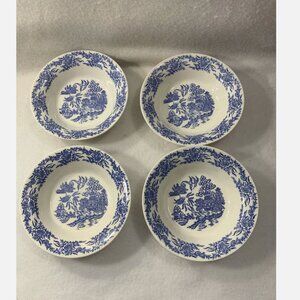 Vintage Royal China Blue Willow Fruit Dessert Bowl Set 5.5" 1952 Made in USA